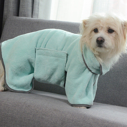 Microfiber Pet Drying Towel – Quick-Dry Bathrobe for Dogs - Elibark Dog Supplies