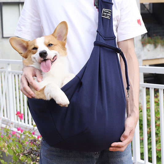 Adjustable Pet Shoulder Bag with Safety Buckle & Storage Pocket - Elibark Dog Supplies