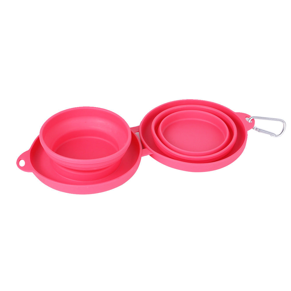 Foldable Double Dog Bowl – Portable & Durable Feeding Set - Elibark Dog Supplies