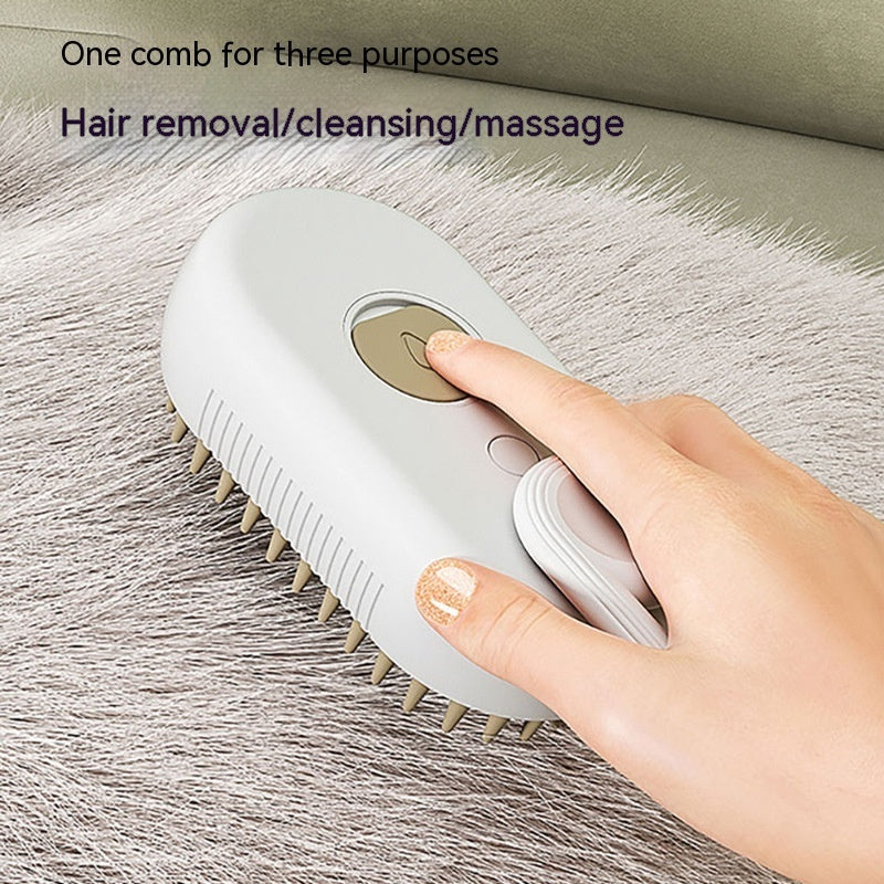 3-in-1 Steam Pet Brush – Groom, De-Shed & Massage - Elibark Dog Supplies