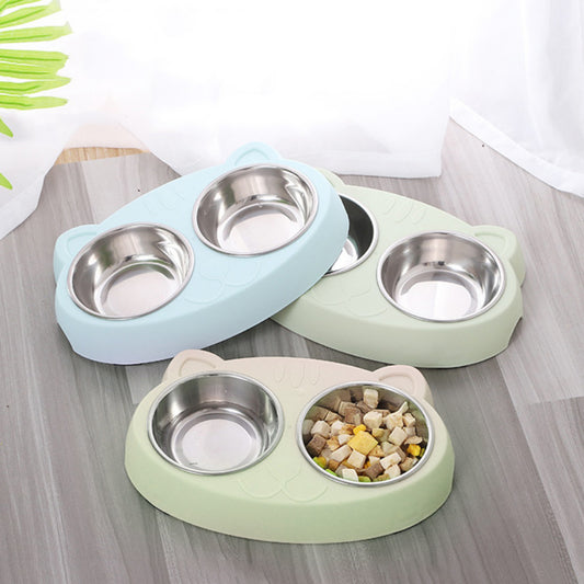Non-Slip Raised Double Bowls for Dogs - Elibark Dog Supplies