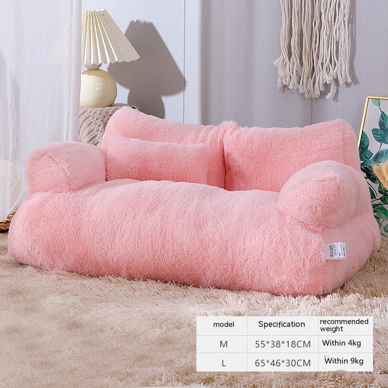 Warm Flannel Dog Sofa Bed – Cozy Kennel for Medium & Large Dogs - Elibark Dog Supplies