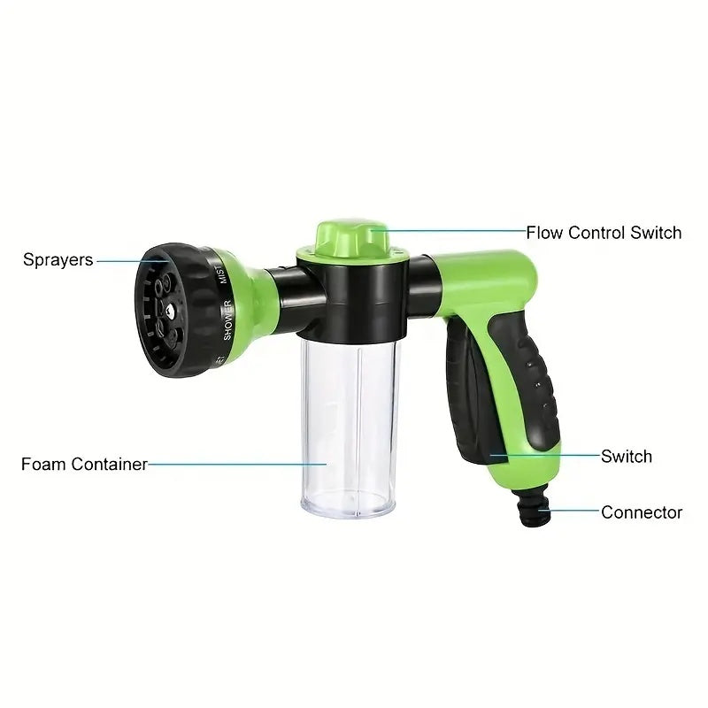 High-Pressure Dog Shower Sprayer & Grooming Brush - Elibark Dog Supplies