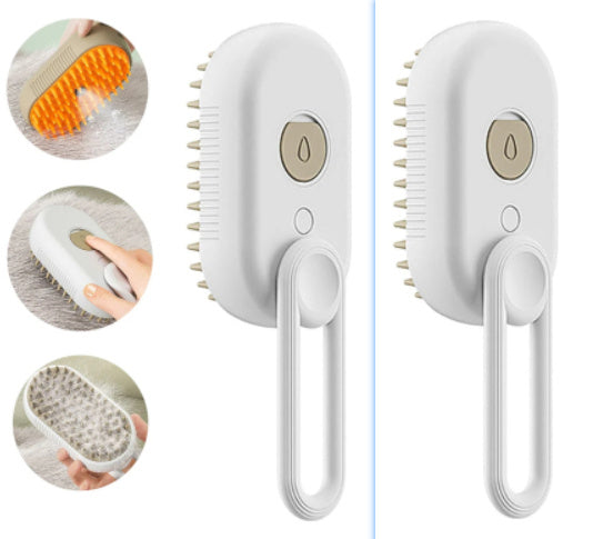 3-in-1 Steam Pet Brush – Groom, De-Shed & Massage - Elibark Dog Supplies