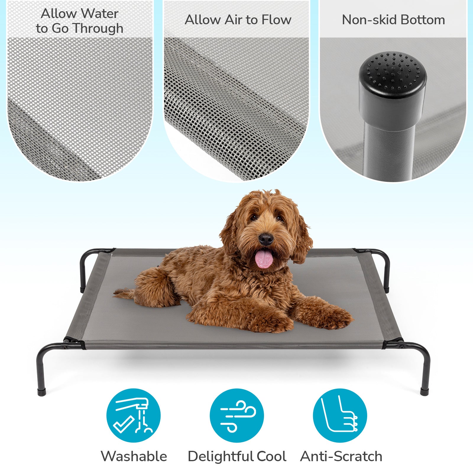 Elevated Dog Bed – Cool, Comfy & Easy to Clean - Elibark Dog Supplies