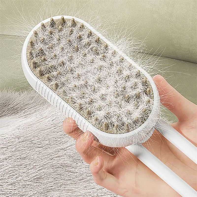 3-in-1 Steam Pet Brush – Groom, De-Shed & Massage - Elibark Dog Supplies