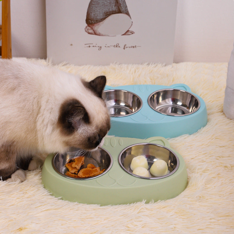 Non-Slip Raised Double Bowls for Dogs - Elibark Dog Supplies